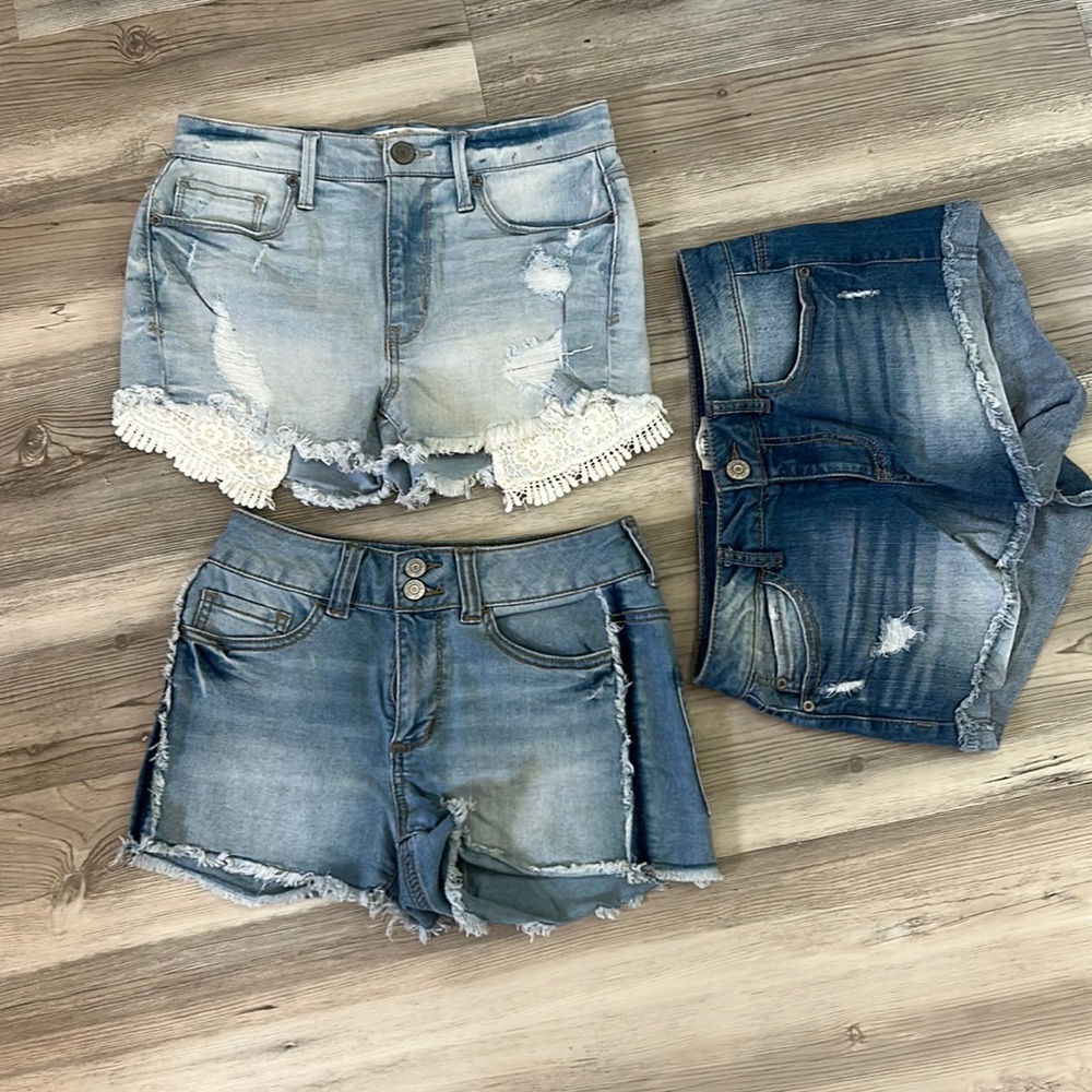 Set of 3 Jean Shorts